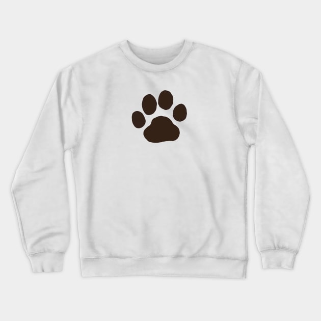 Dog Paw Print Crewneck Sweatshirt by Coffee Squirrel